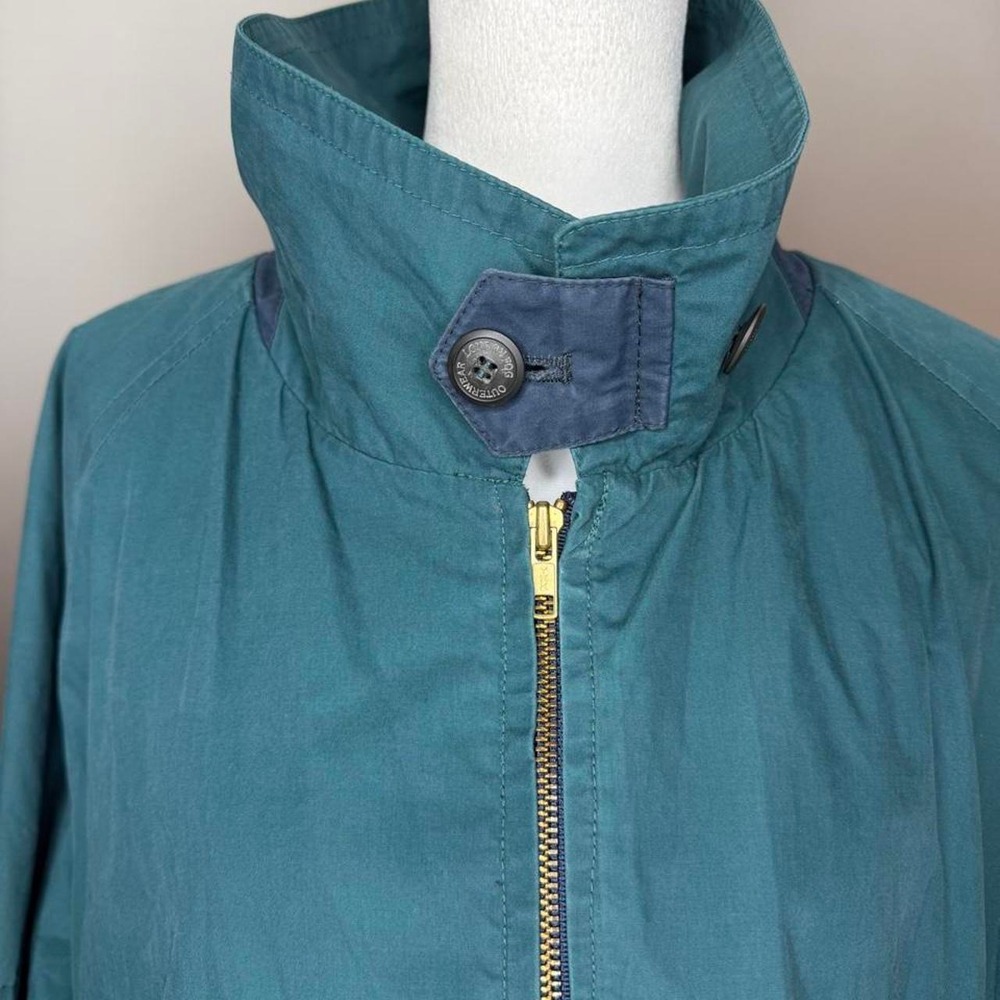 London Fog Vintage Teal Plaid Lined Windbreaker Jacket XL Blokecore Warm Cozy - Picture 4 of 7